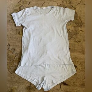 LAKE pajamas Pima Crew Short Set
